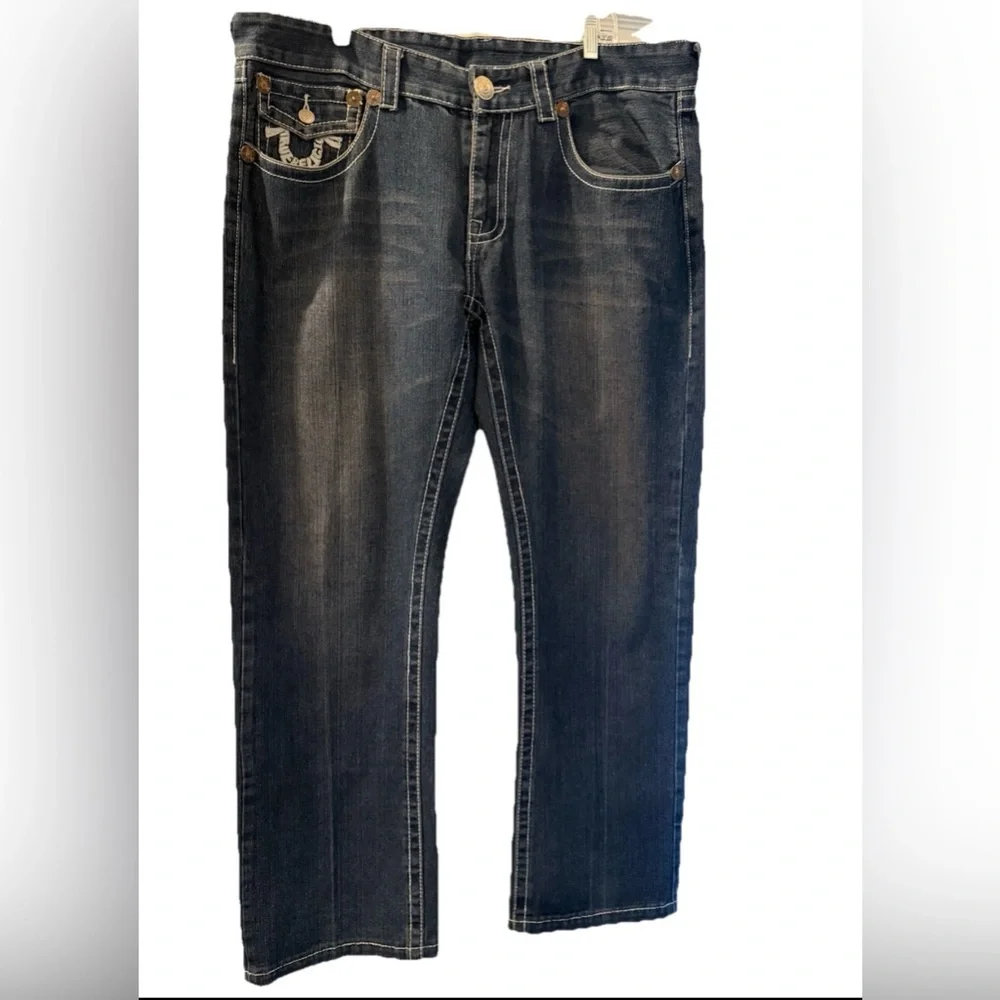 True Religion Jeans Billy 38‎ USA Back Pockets Embroidery Horseshoe